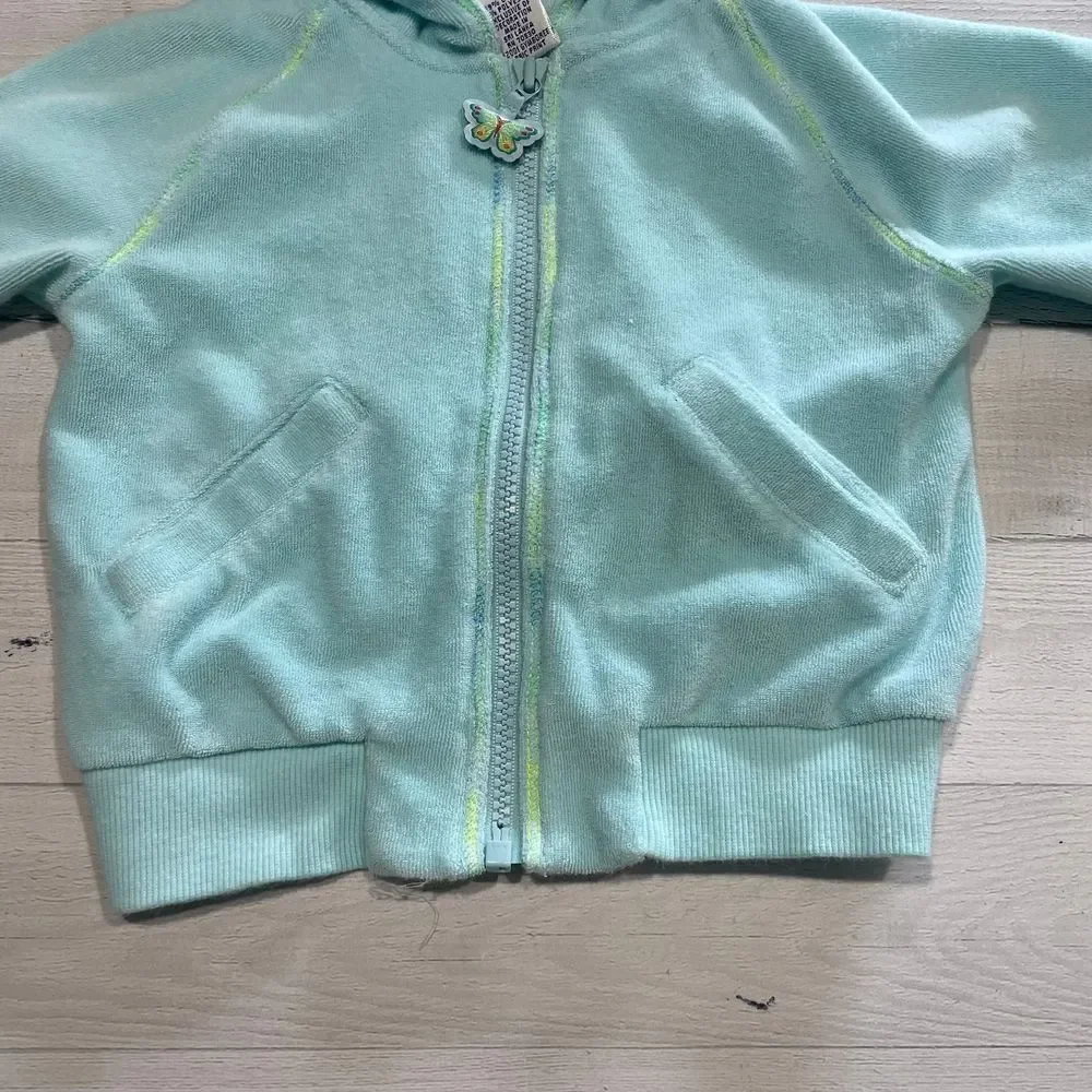 Gymboree 2001 terry cloth zip up sweatshirt size medium/4‎